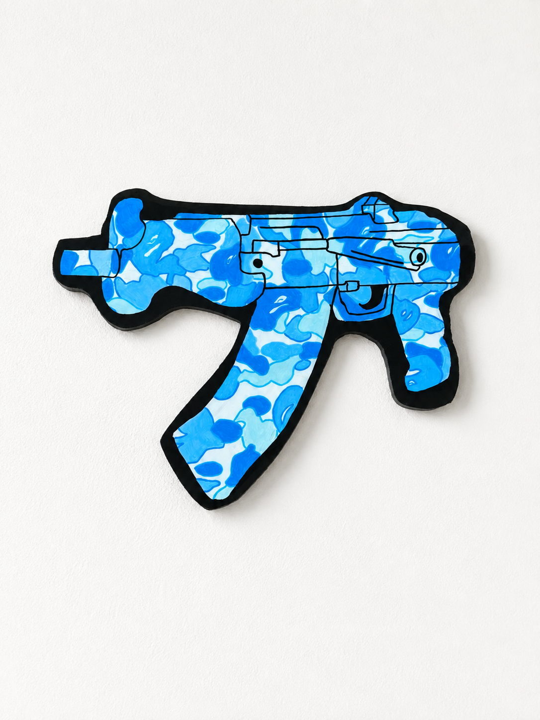 Blue Camo Gun