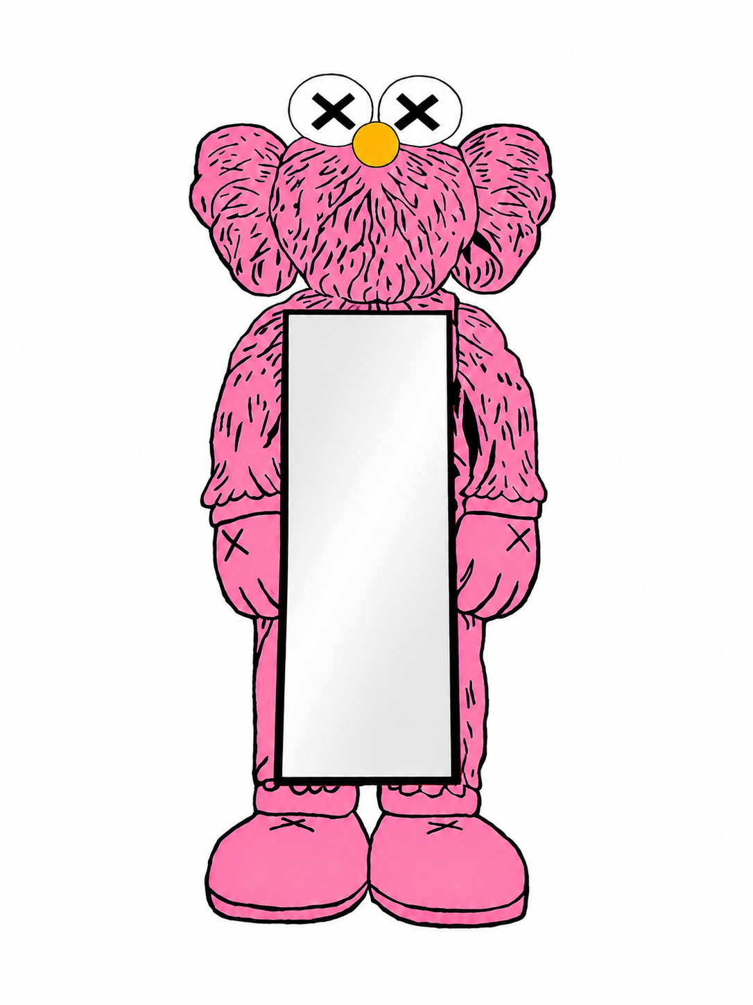 Pink Kaws mirror