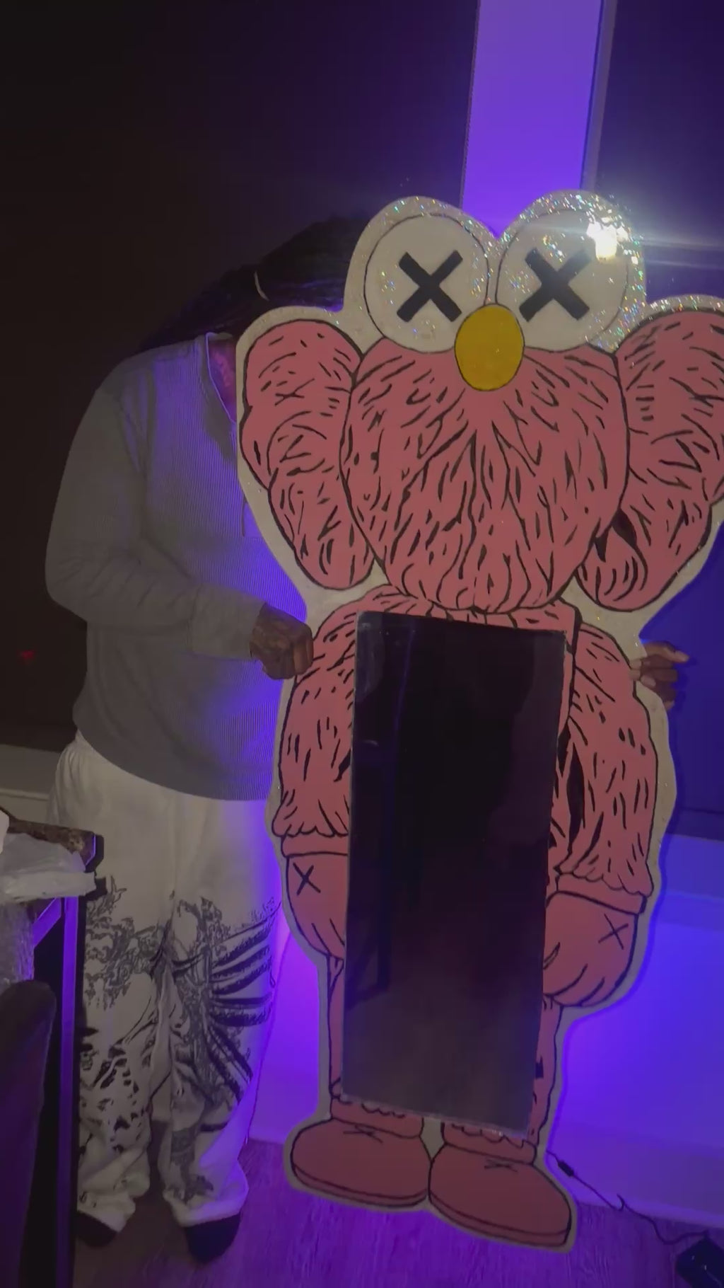 Pink Kaws mirror